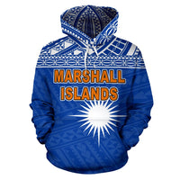 Marshall Islands Polynesian Hoodie Blue - Polynesian Pride