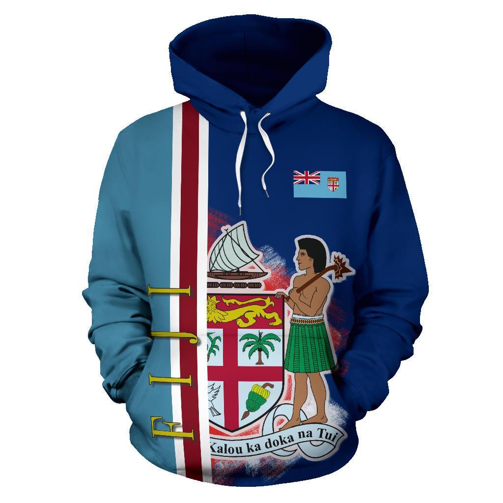 Fiji Hoodie Fiji Flag and Coat of Arms K13 - Polynesian Pride