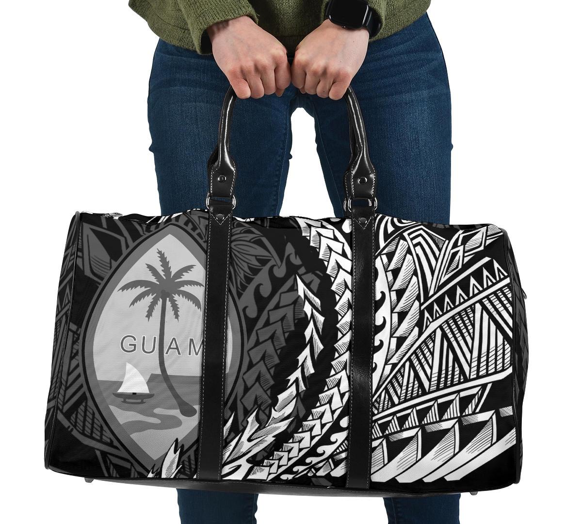Guam Travel Bag - Wings Style Travel Bag - Black - Guam One size Black - Polynesian Pride