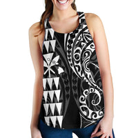 Kanaka Map Women's Racerback Tank White - Polynesian Pride