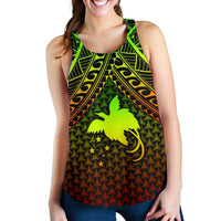 Polynesian Papua New Guinea Women's Racerback Tank - Reggae Vintage Polynesian Patterns - Polynesian Pride