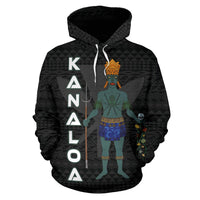 Polynesian Hawaii Hoodie Kanaloa Hawaiian God of the Myths nd Legends - Polynesian Pride
