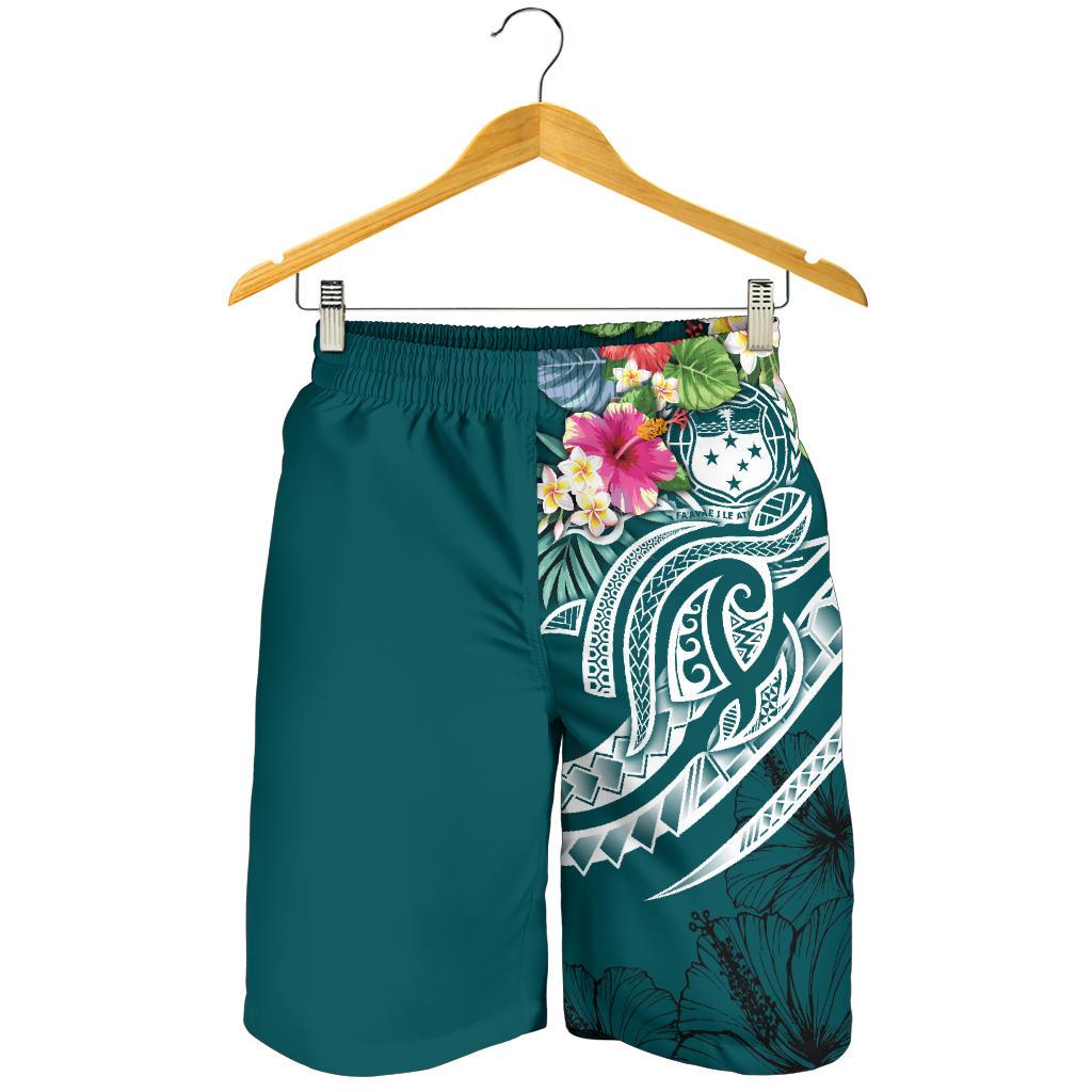 Samoa Polynesian Men's Shorts - Summer Plumeria - Polynesian Pride