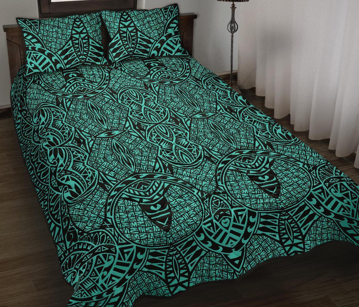 Hawaii Quilt Bed Set Polynesia Lauhala Mix AH - Polynesian Pride