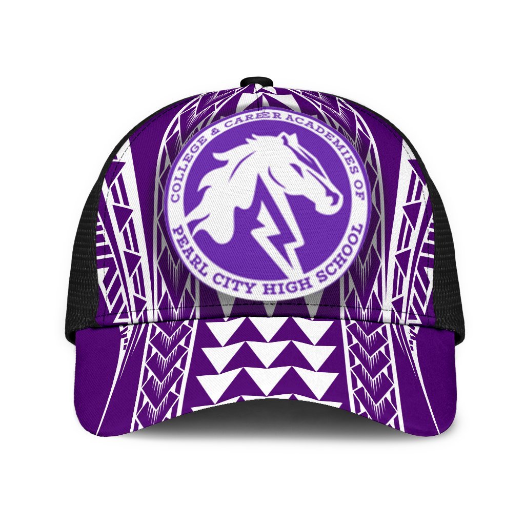 Hawaii - Pearl City High Mesh Back Cap - AH Mesh Back Cap Universal Fit Art - Polynesian Pride