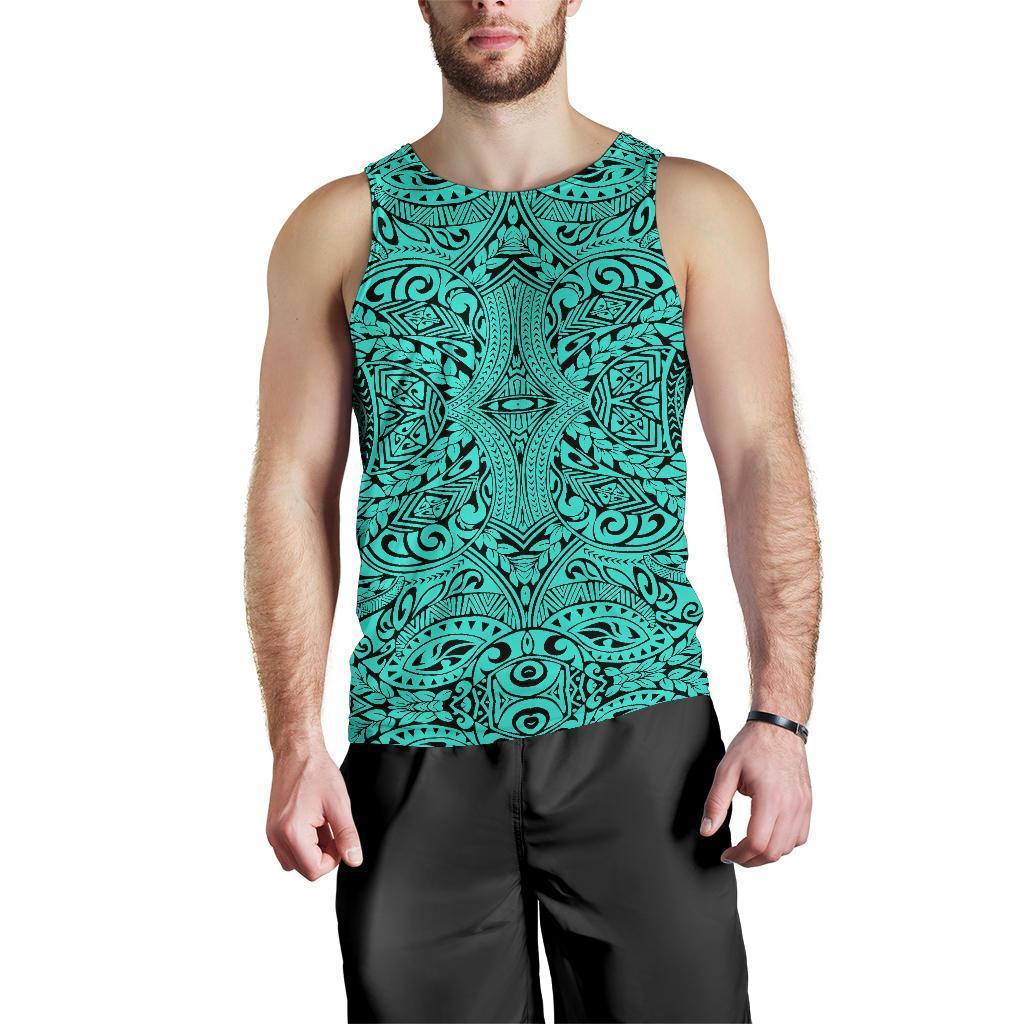 Polynesian Culture Turquoise Hawaii Men's Tank Top Turquoise - Polynesian Pride