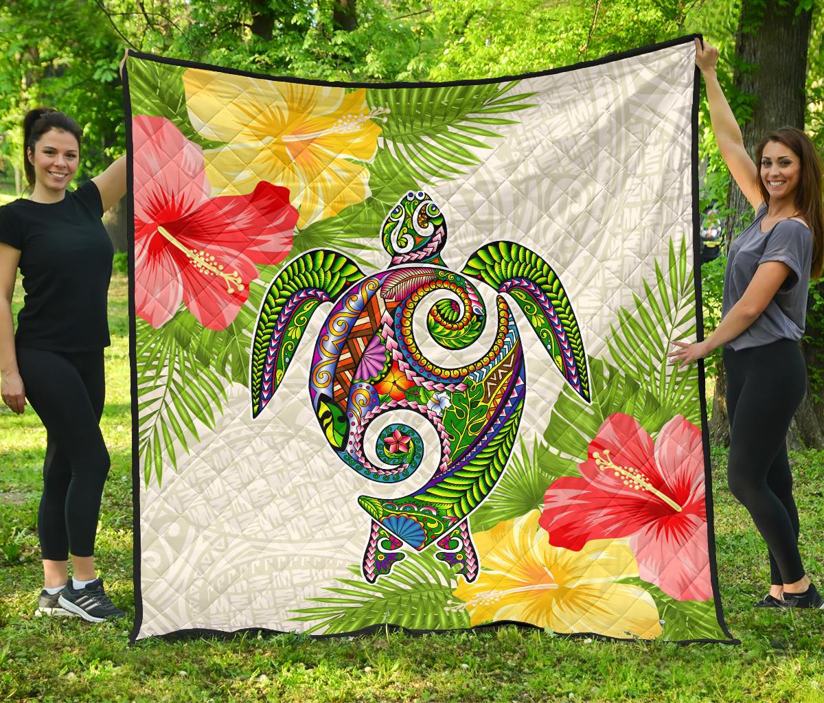 Polynesian Hawaii Quilt Turtle Colorful - Polynesian Pride