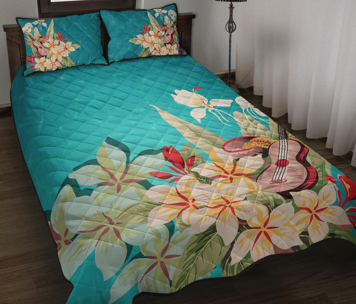 Plumeria Sound Quilt Bed Set - Polynesian Pride