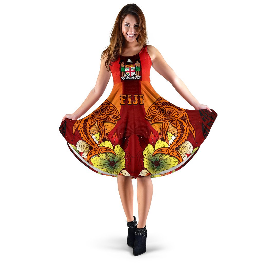 Fiji Women's Dress - Tribal Tuna Fish - Polynesian Pride