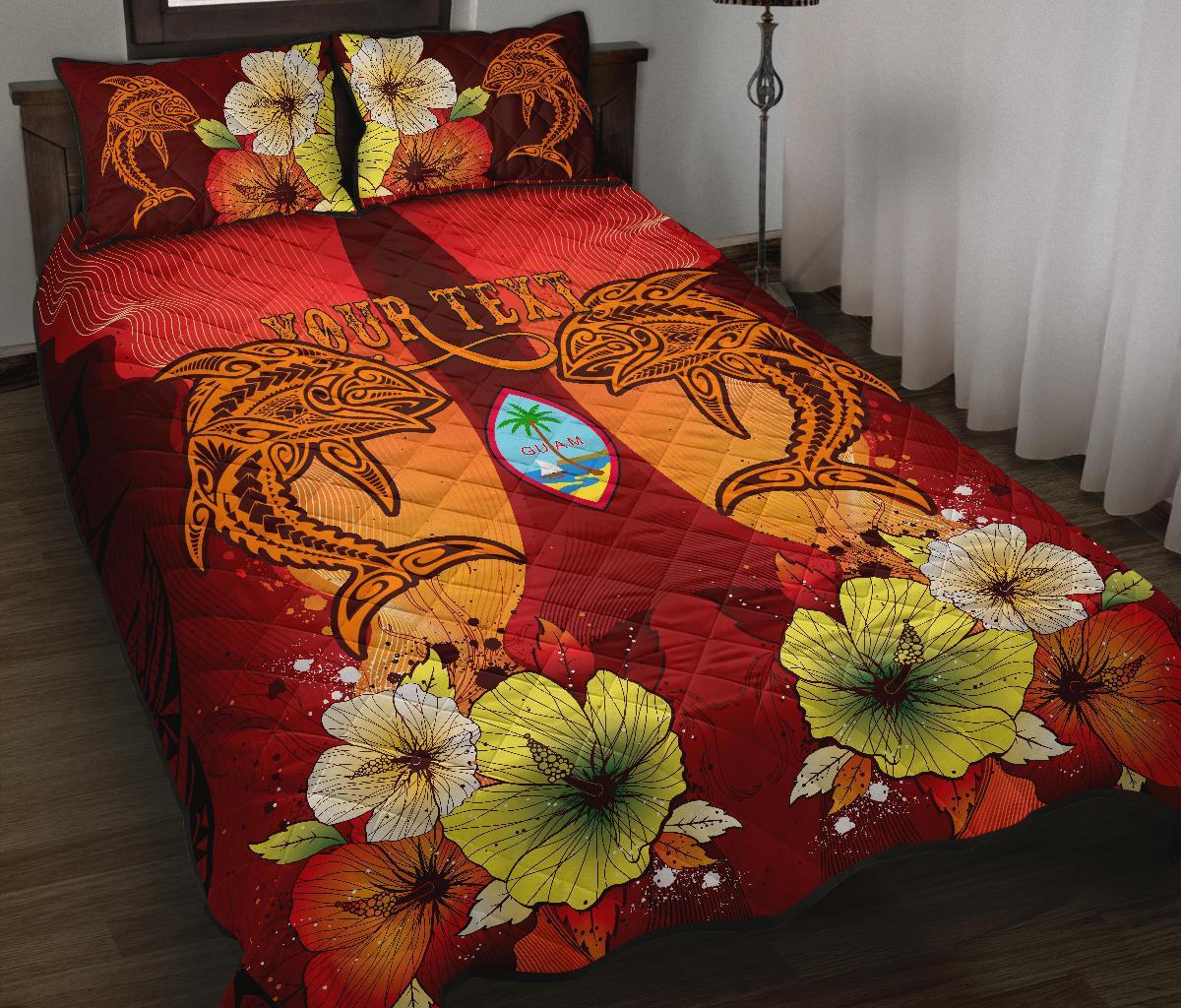 Guam Custom Personalised Quilt Bed Sets - Tribal Tuna Fish - Polynesian Pride