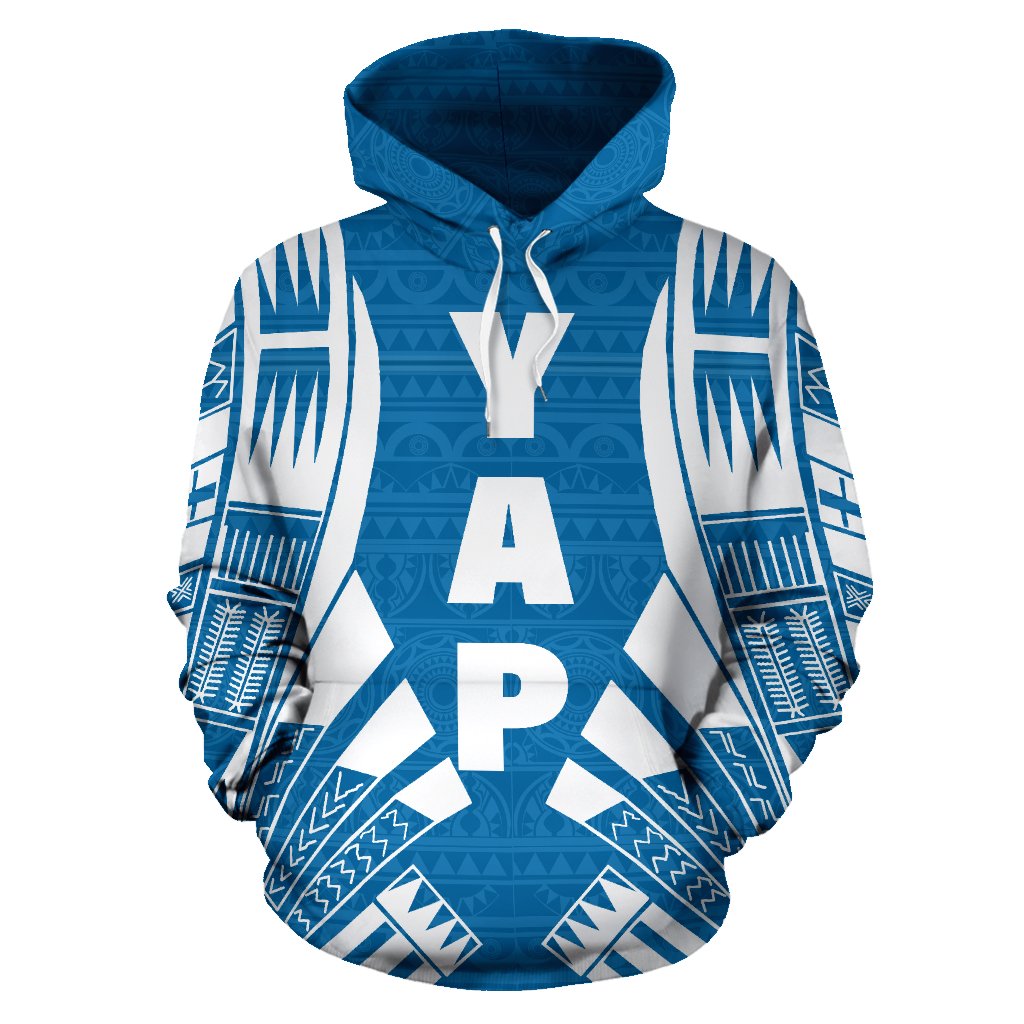 Yap All Over Hoodie Tattoo Style - Polynesian Pride