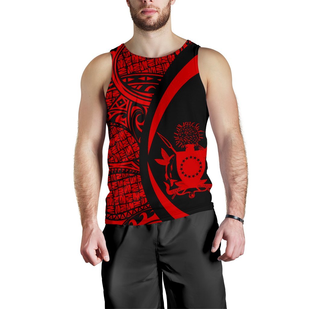 Cook Islands Polynesian Men'S Tank Top 05 Red - Polynesian Pride