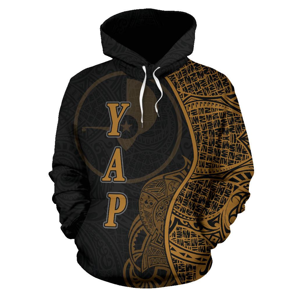 Yap Polynesian Hoodie Coconut Tree Gold - Polynesian Pride