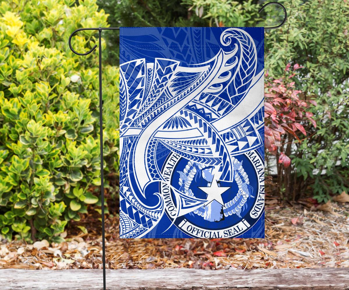 Northern Mariana Islands Flag - Seal CNMI With Curve Patterns - Polynesian Pride