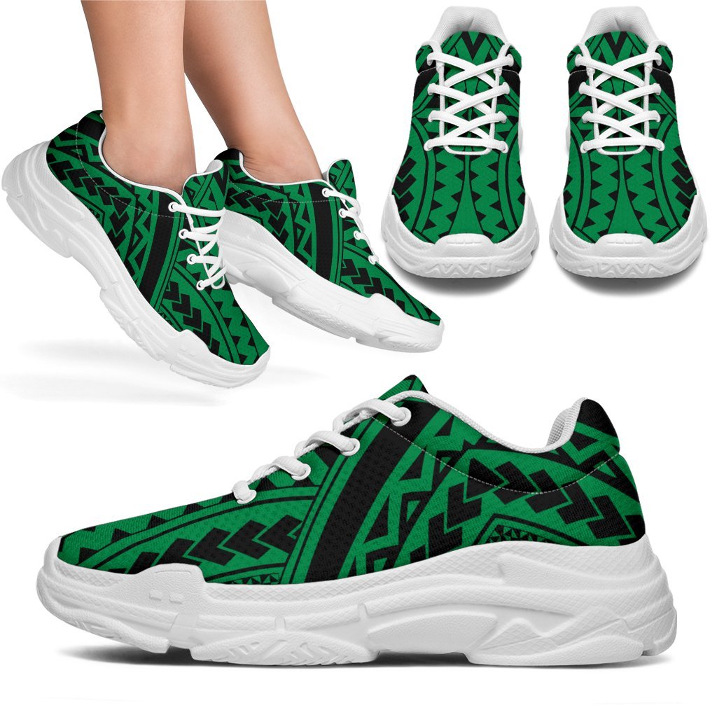 Polynesian Tradition Green Chunky Sneakers - Polynesian Pride