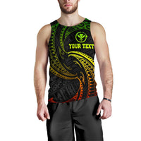 Polynesian Hawaii Custom Personalised Men's Tank Top - Reggae Tribal Wave - Polynesian Pride