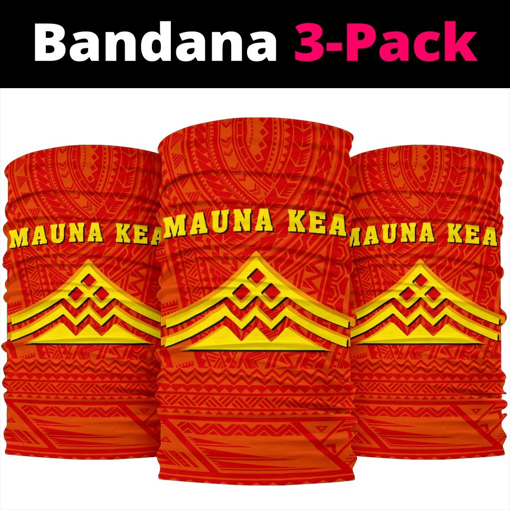 Hawaii Protect Mauna Kea Bandana 3-Pack - AH - Red - Polynesian Pride