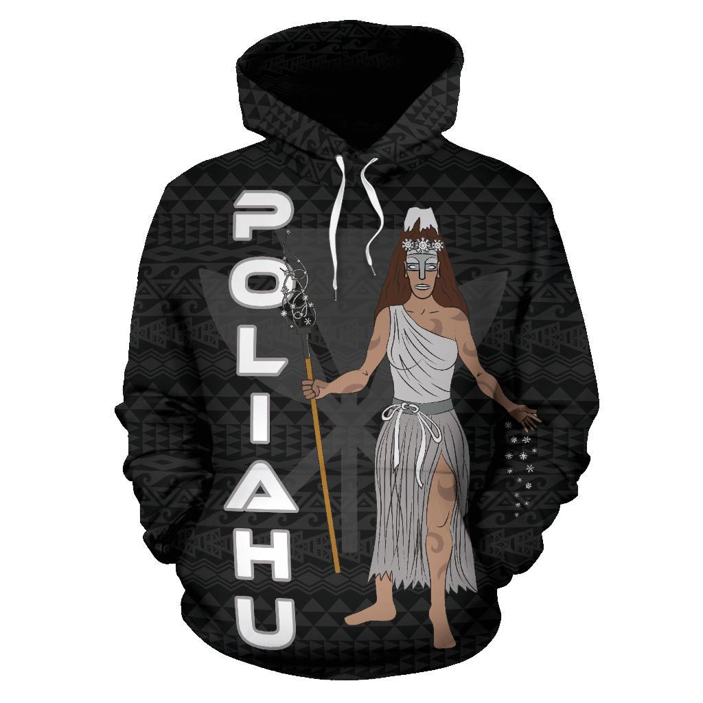 Polynesian Hawaii Hoodie Poliahu Hawaiian God of the Myths nd Legends - Polynesian Pride