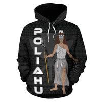 Polynesian Hawaii Hoodie Poliahu Hawaiian God of the Myths nd Legends - Polynesian Pride
