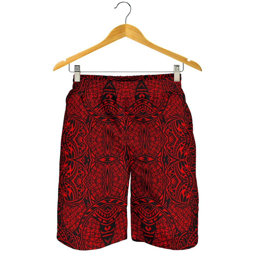 Polynesian Lauhala Mix Red Men's Short - Polynesian Pride