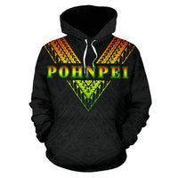 Pohnpei All Over Hoodie Reggae Color Sailor Style - Polynesian Pride