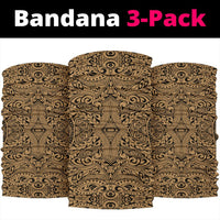 Polynesian Culture Gold White Bandana 3 - Pack - Polynesian Pride