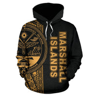 Marshall Islands Polynesian Hoodie Yellow Line - Polynesian Pride
