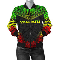 Vanuatu Polynesian Chief Women'S Bomber Jacket - Reggae Version Reggae - Polynesian Pride