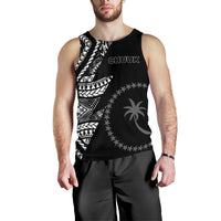Chuuk Men's Tank Top - Micronesian Pattern Flash Black - Polynesian Pride