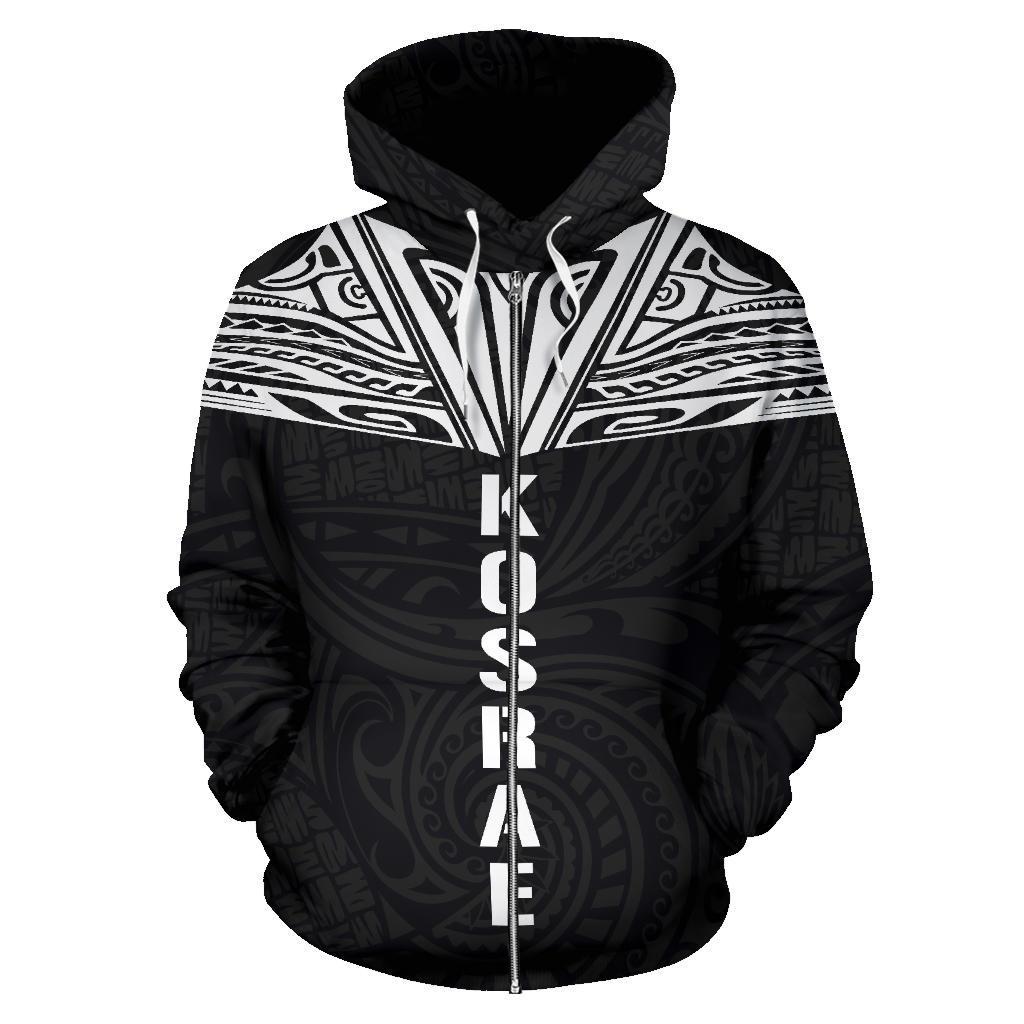 Kosrae All Over Zip up Hoodie Neck Style - Polynesian Pride