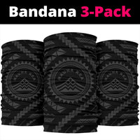 Hawaiian Mauna Kea Gray Bandana 3 - Pack - Polynesian Pride