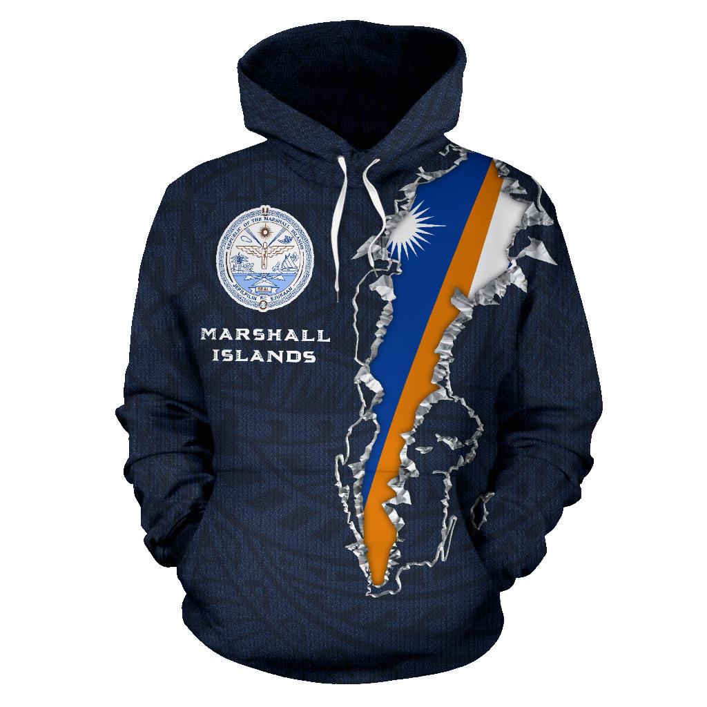 Marshall Islands Polynesian Hoodie Marshall Islands Seal Flag - Polynesian Pride