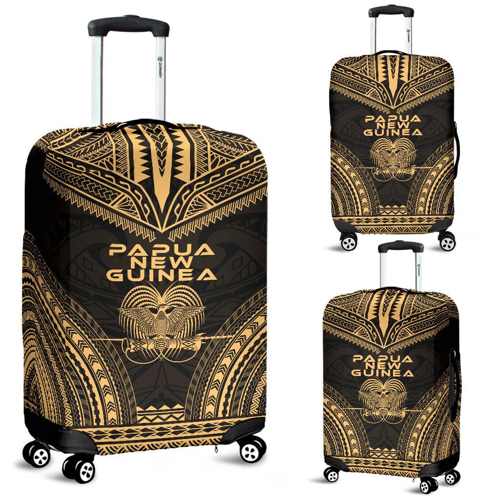 Papua New Guinea Polynesian Chief Luggage Cover - Gold Version Gold - Polynesian Pride