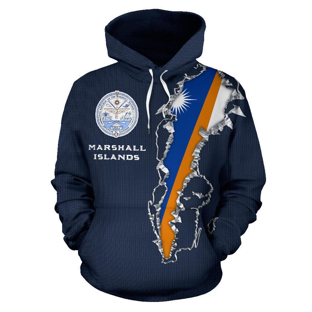 Marshall Islands Hoodie Marshall Islands Seal Flag Forever I Love - Polynesian Pride