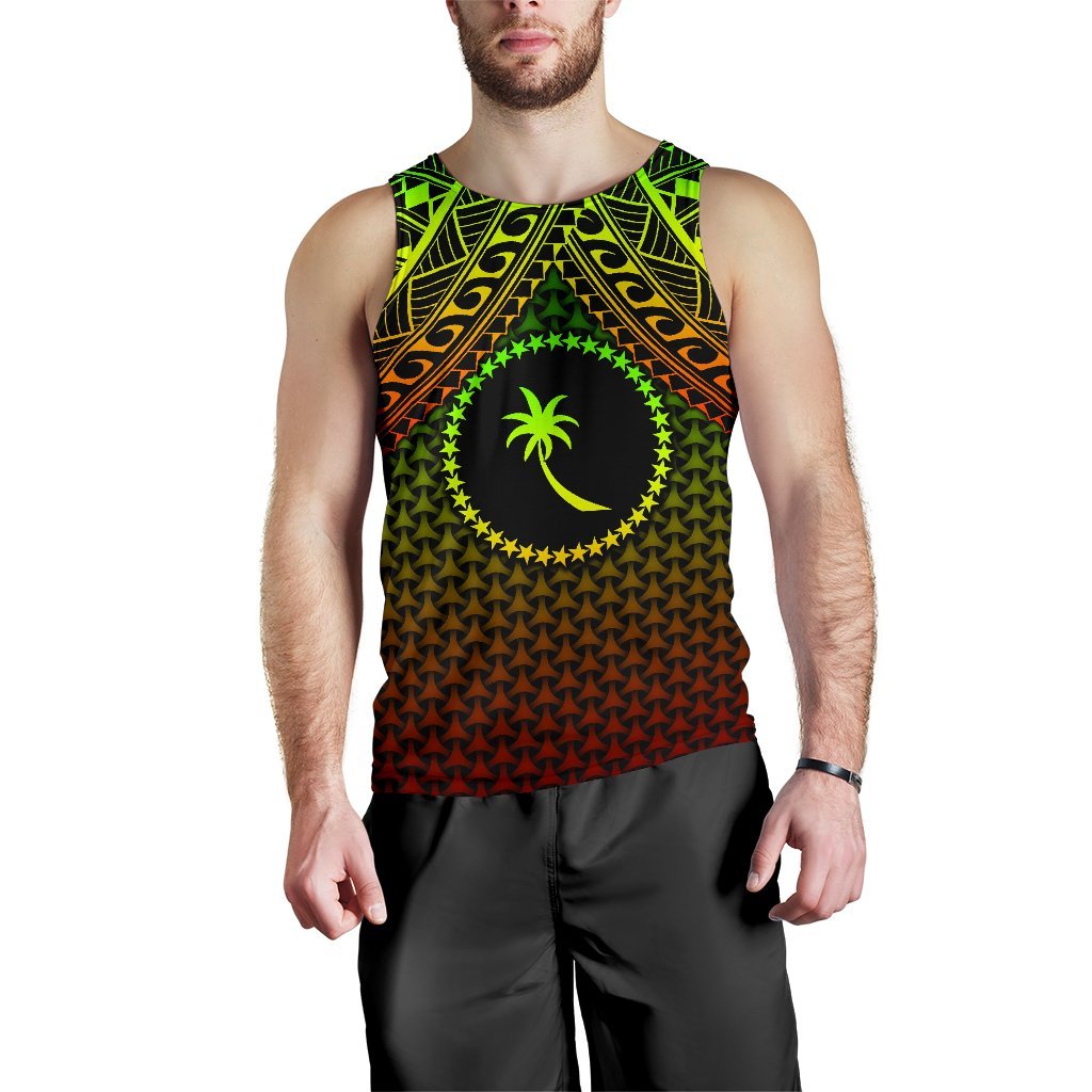 Polynesian Chuuk Men's Tank Top - Reggae Vintage Polynesian Patterns - Polynesian Pride
