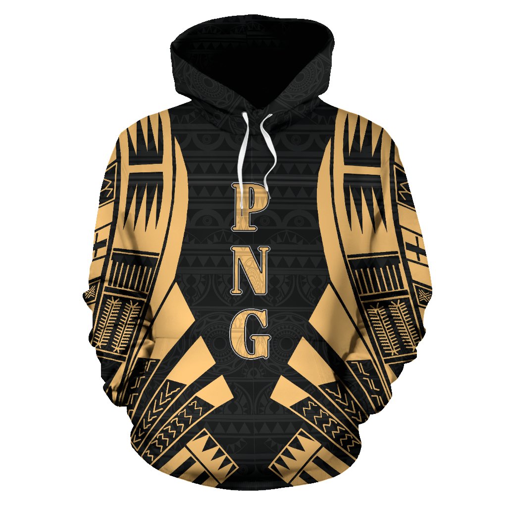 Papua New Guinea Polynesian ll Over Hoodie Yellow Tattoo - Polynesian Pride