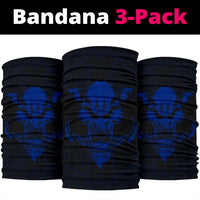 Hawaii Wild Boar Kamapua'a Polynesian Bandana 3-Pack - Blue - Polynesian Pride