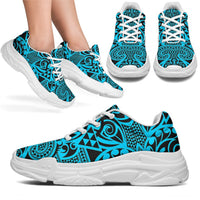 Polynesian Kakau Turtle Blue Chunky Sneakers - Polynesian Pride