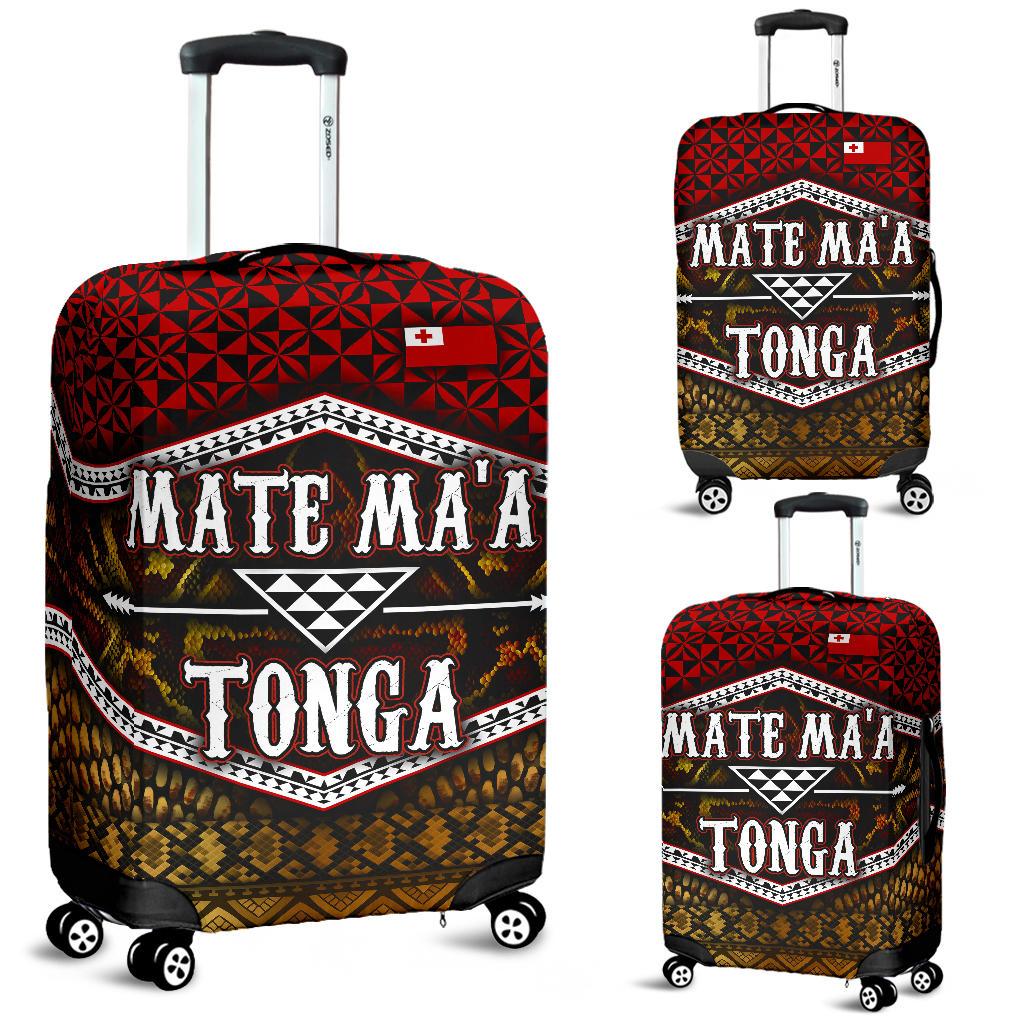 Mate Ma'a Tonga Luggage Covers Red - Polynesian Pride