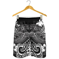 Papua New Guinea Men's Shorts - White Shark Polynesian Tattoo - Polynesian Pride