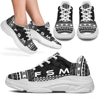 Federated States Of Micronesia Chunky Sneakers - Polynesian Chief Black Version - Polynesian Pride