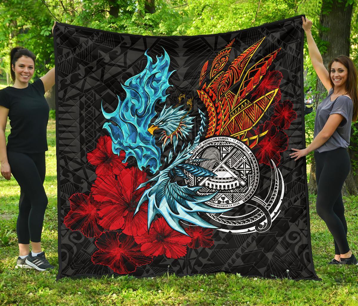 American Samoa Premium Quilt - Polynesian Eagle - Polynesian Pride
