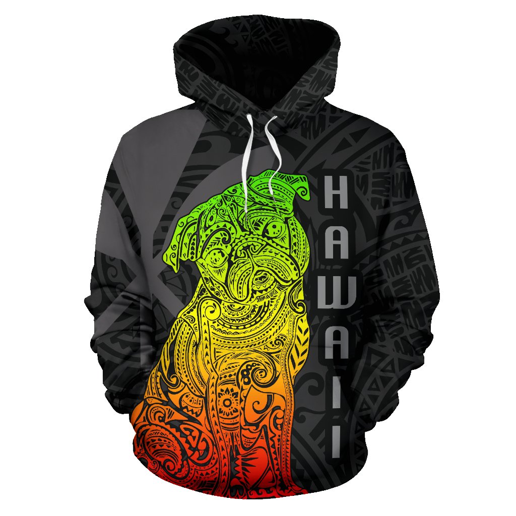 Polynesian Hawaii Hoodie Pug Style - Polynesian Pride