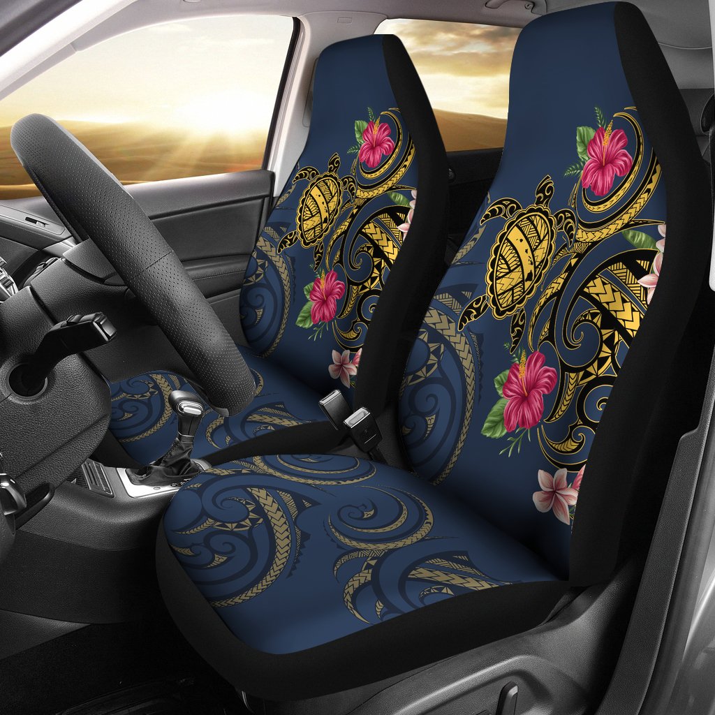 Hawaii Polynesian Turtle Hibiscus Plumeria Car Seat Cover - Nane Style - Polynesian Pride