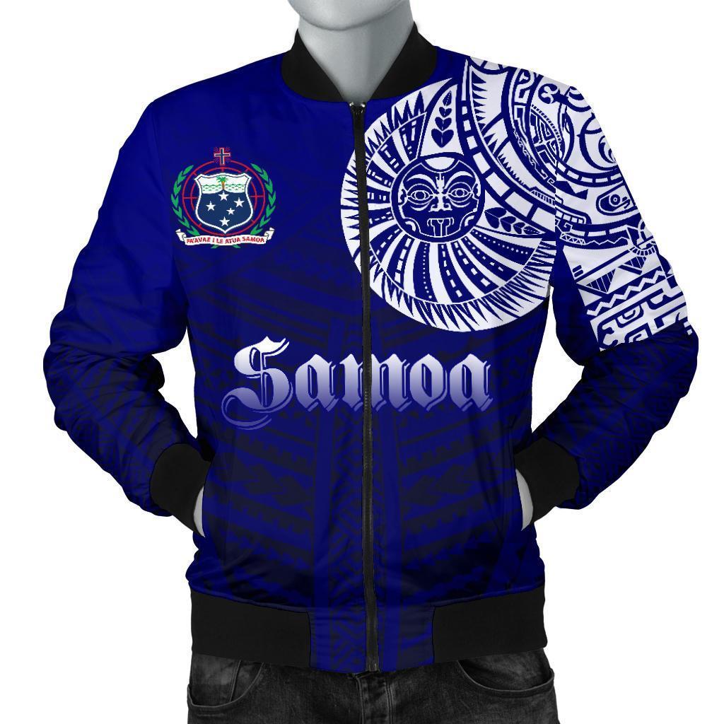Samoa Men's Bomber Jacket Famous Tattoo Black - Polynesian Pride