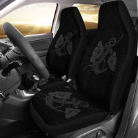 Anchor Gray Poly Tribal Car Seat Covers - Polynesian Pride
