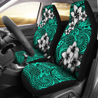 Hawaii Car Seat Covers - Tribe Plumeria Turquoise - Polynesian Pride