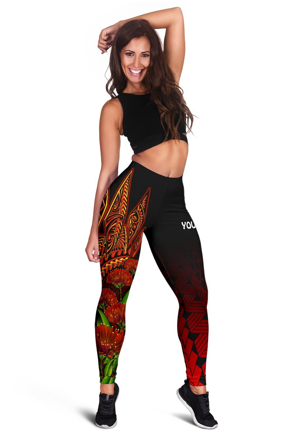 Polynesian Hawaii Personalised Women's Leggings - Ohia Lehua - Polynesian Pride