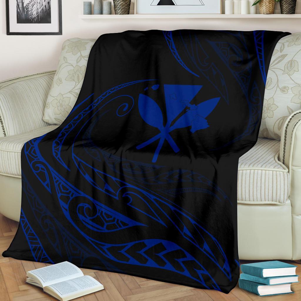 Kanaka Premium Blanket - Blue - Frida Style - Polynesian Pride
