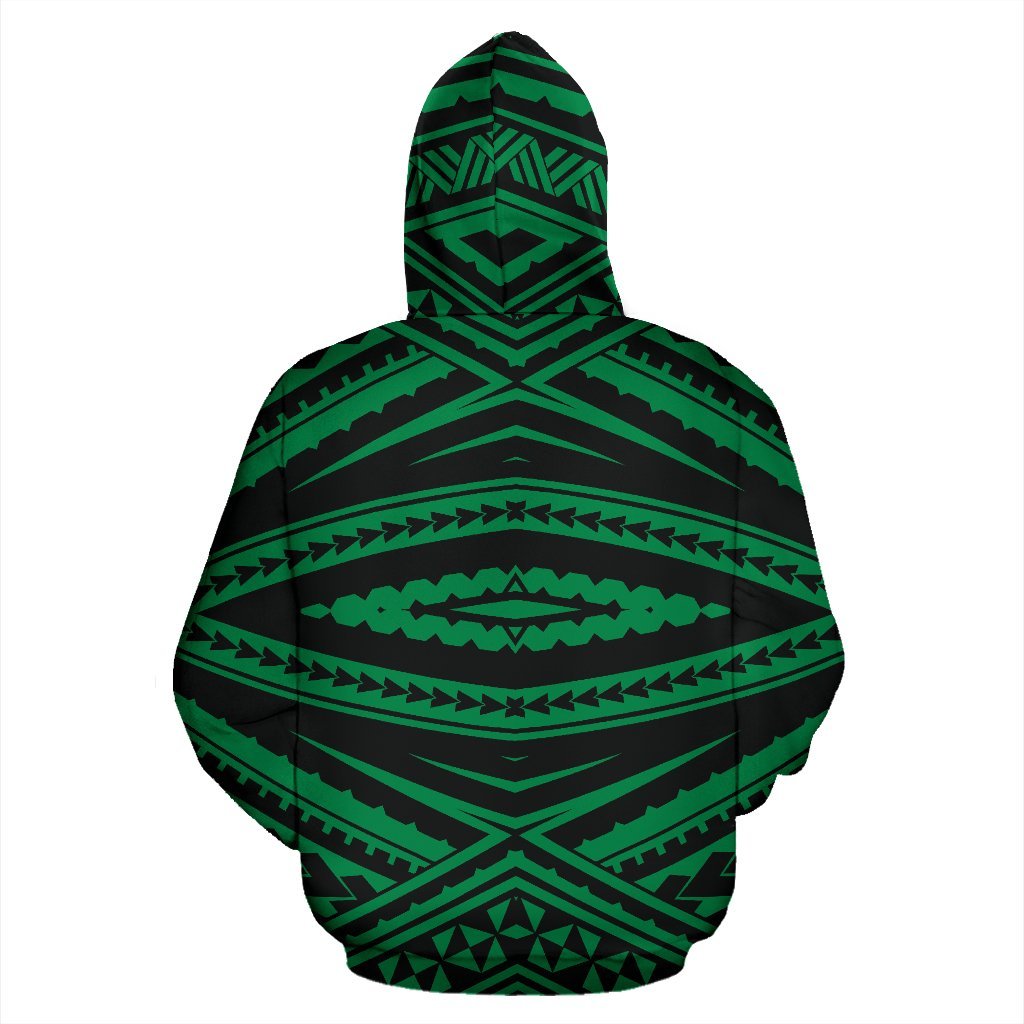 Hawaii Hoodie Polynesian Tatau Green Pullover - Polynesian Pride